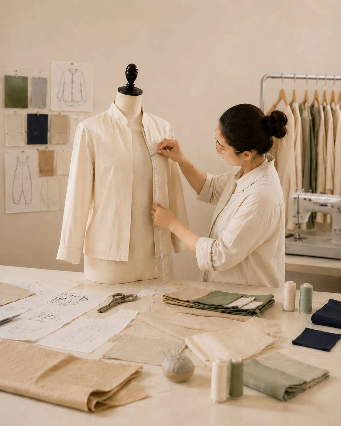 Sample development and fit review support for apparel brands
